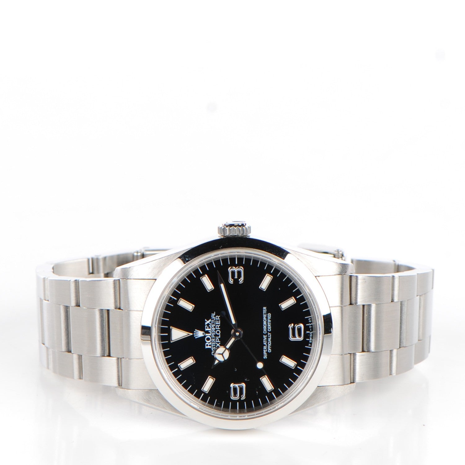 Rolex Stainless Steel 36mm Oyster Perpetual Explorer Watch Black 14270 4 of 8
