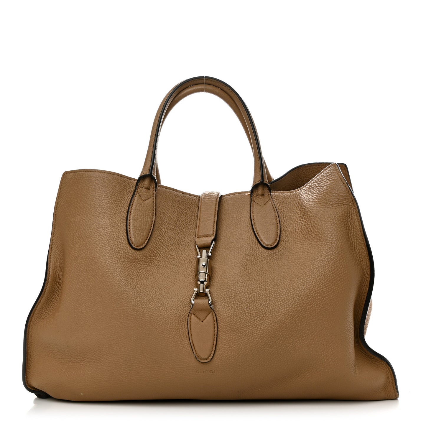 Soft Calfskin Medium Jackie Top Handle Bag Camel