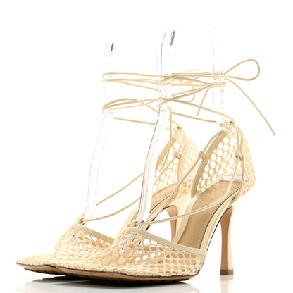 Bottega Veneta Mesh Nappa Stretch Ankle Tie Sandals 40 Toile 3 of 9