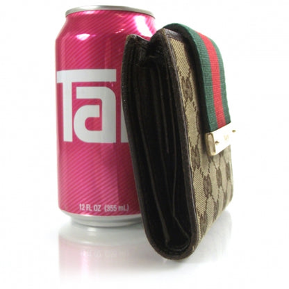 Gucci Monogram Mini Web Wallet 3 of 9