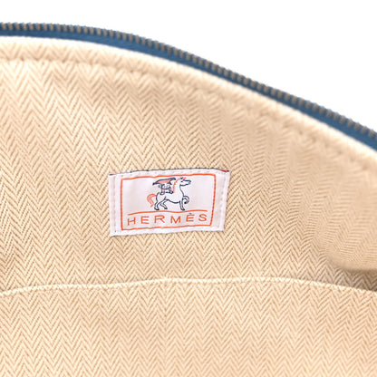 Hermes Canvas Large Bride-A-Brac Cabriole Case Bleu Nattier 6 of 10