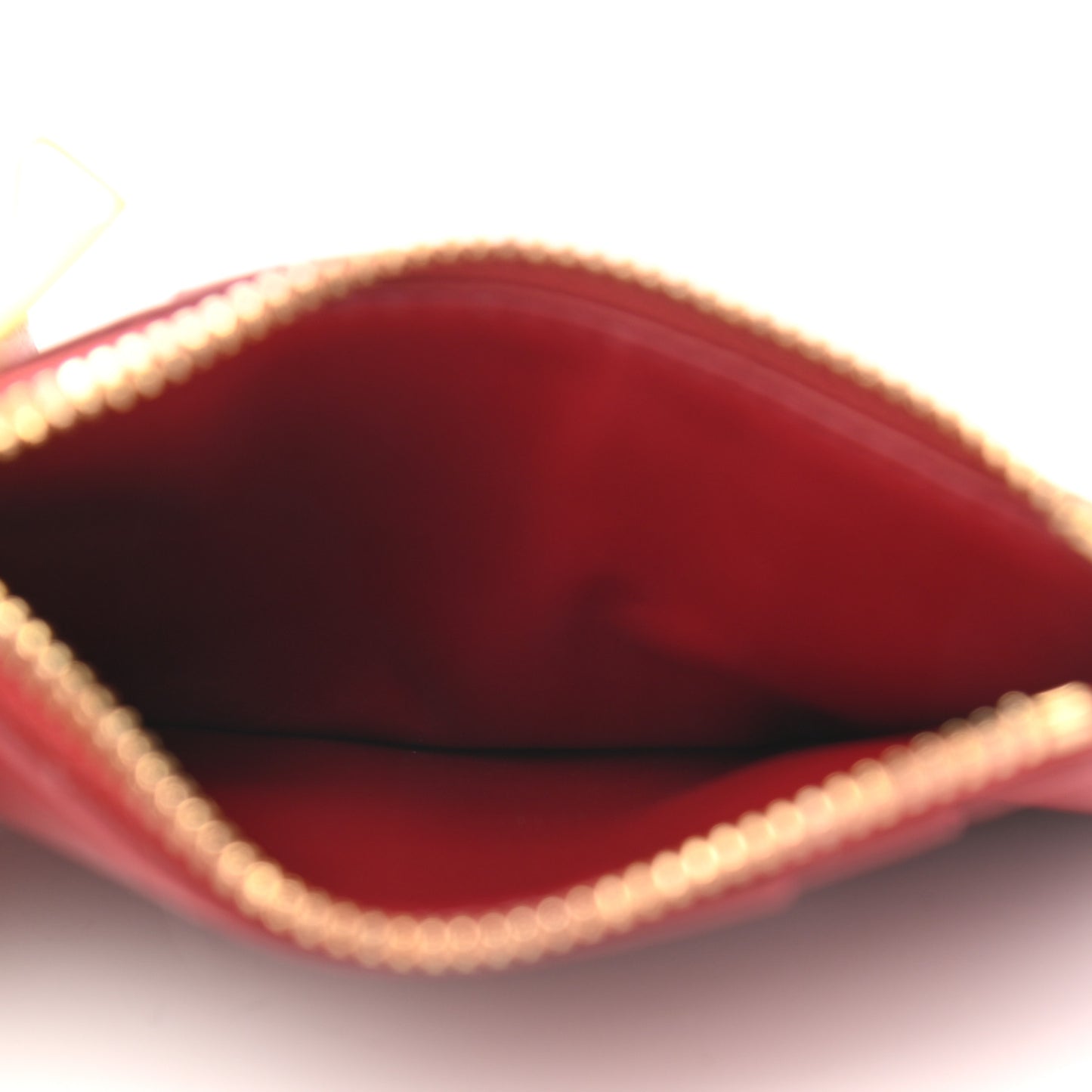 Nappa Maxi Intreccio Zipped Card Case Red