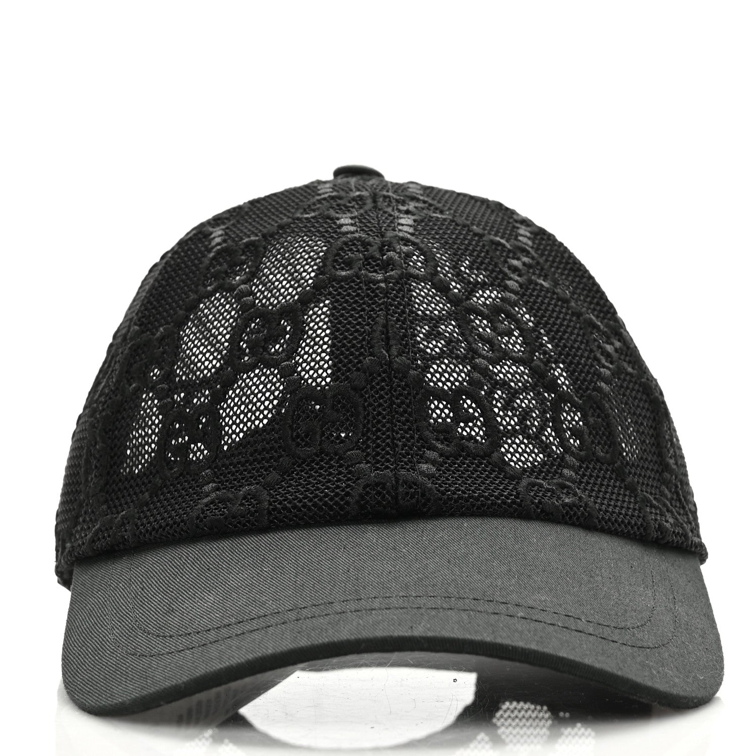 Gucci Mesh GG Monogram Shivali Baseball Hat S Black 2 of 8