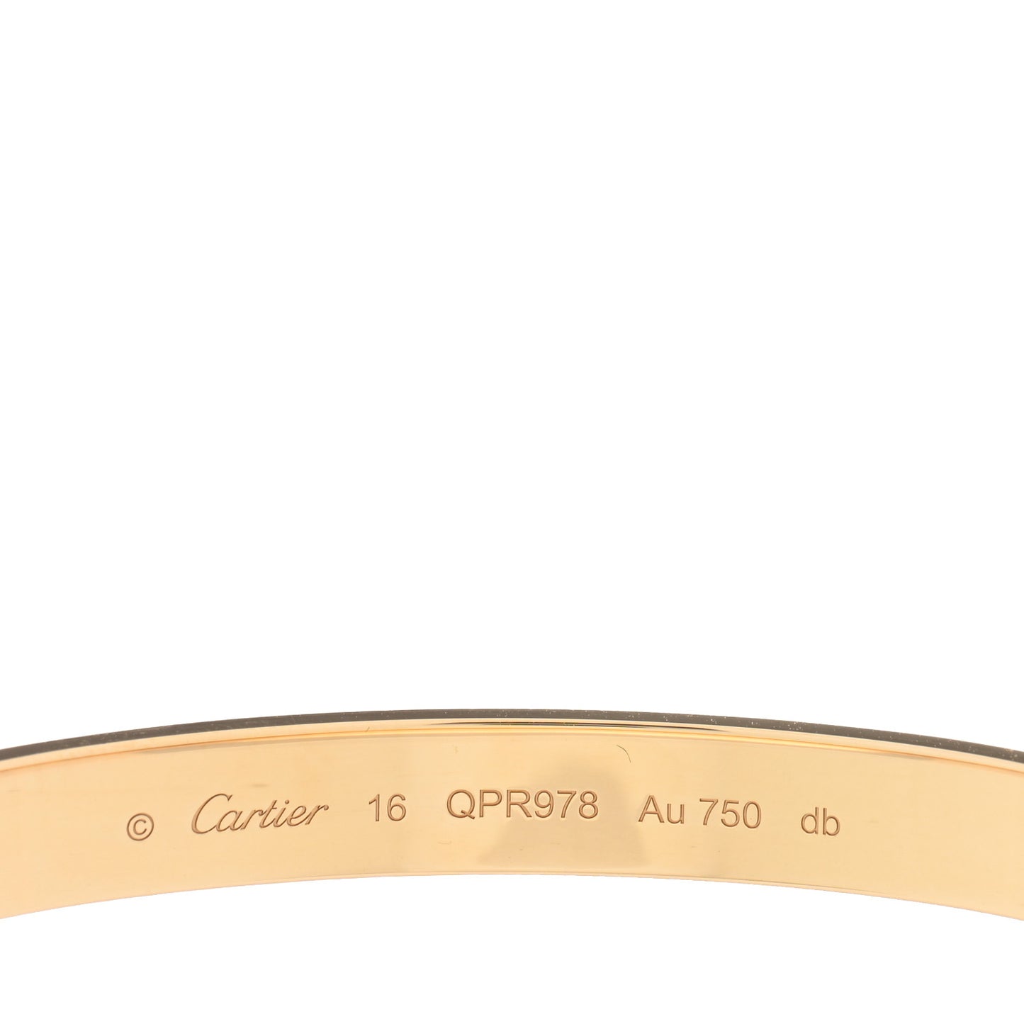 18K Yellow Gold LOVE Bracelet 16