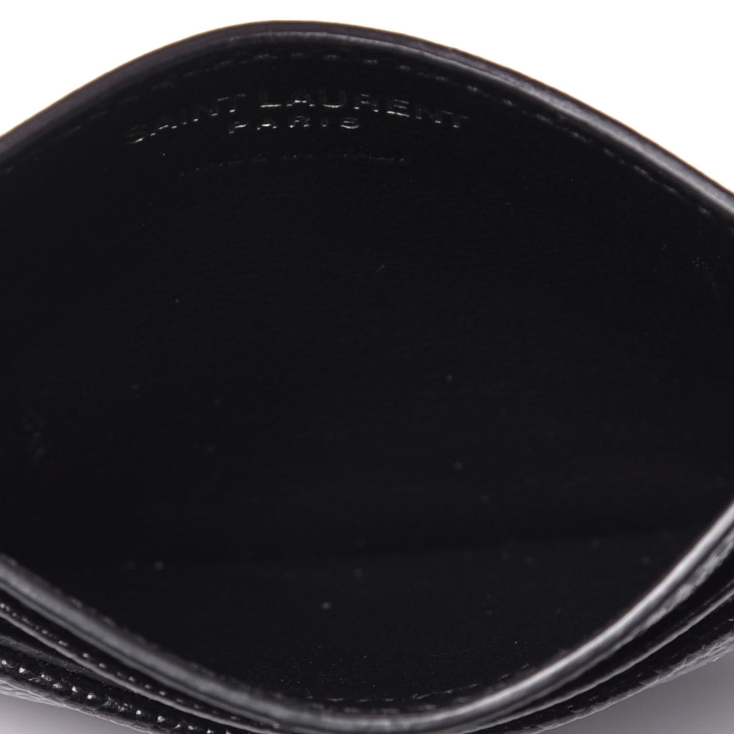 Grain De Poudre Matelasse Chevron Monogram Credit Card Case Black