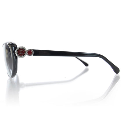 Chanel Acetate Collection Bouton Cat Eye Sunglasses 5190 Black 3 of 5