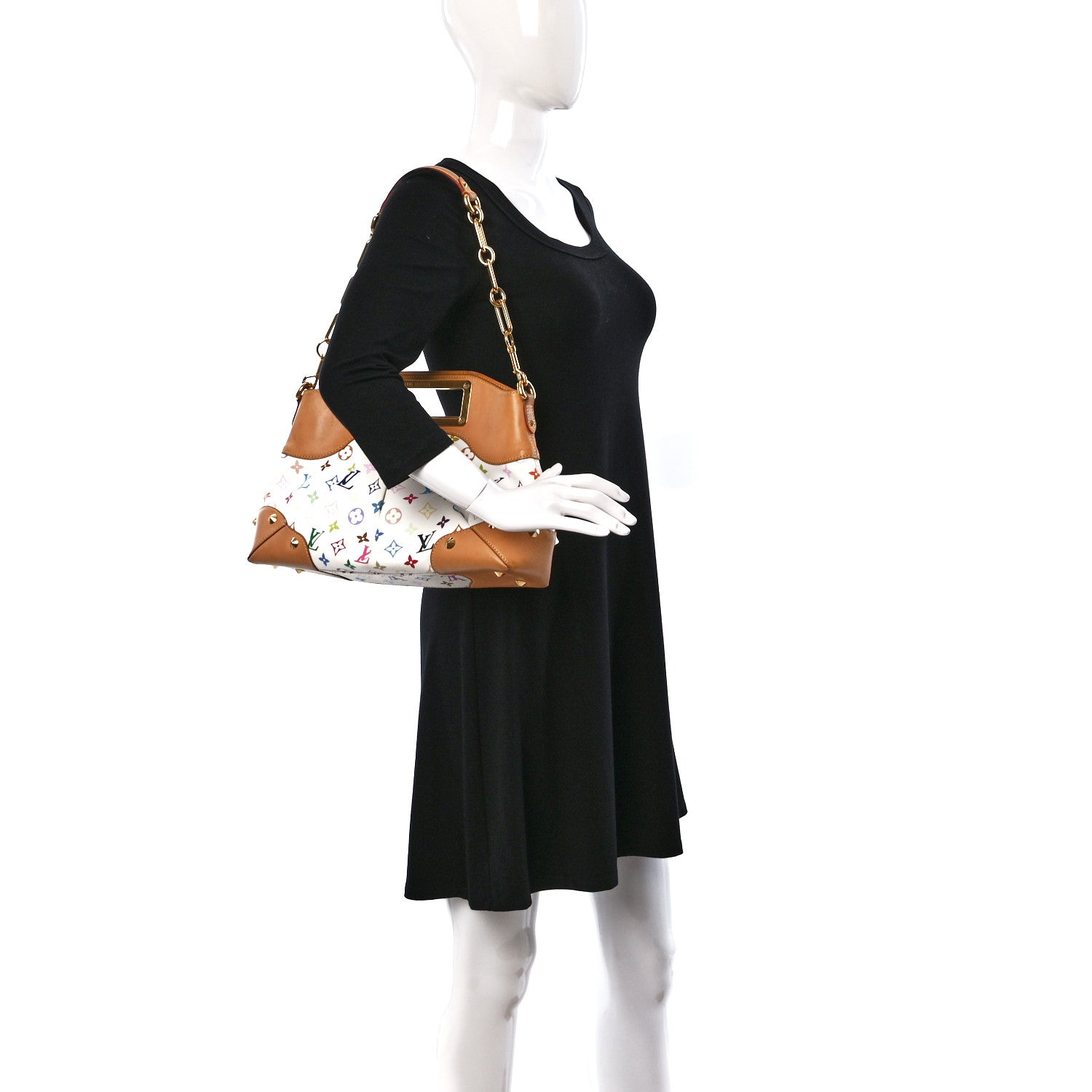 Louis Vuitton Monogram Multicolor Judy MM White 2 of 10