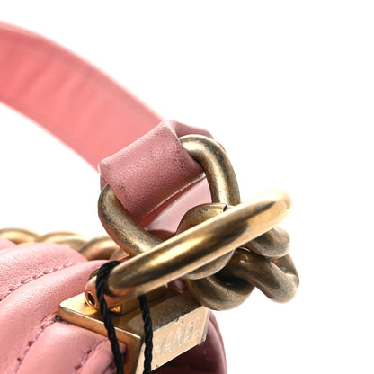 Chanel Lambskin Quilted Medium Boy Flap Light Pink 14 of 14