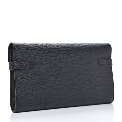Hermes Epsom Kelly Longue Wallet Black 3 of 13