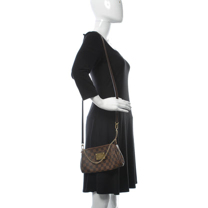 Louis Vuitton Damier Ebene Eva Clutch 2 of 13