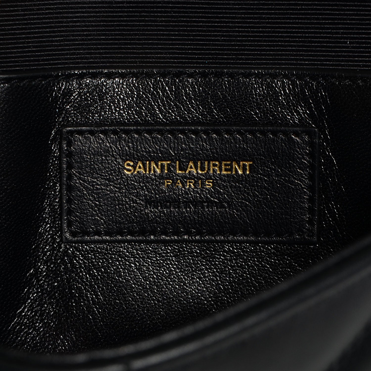 Saint Laurent Lambskin Matelasse Chevron Medium Monogram Satchel Black 8 of 10