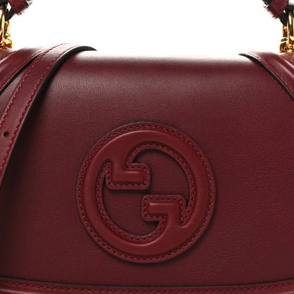 Gucci Roxy Calfskin Medium Blondie Top Handle Bag Rosso Ancora 8 of 10