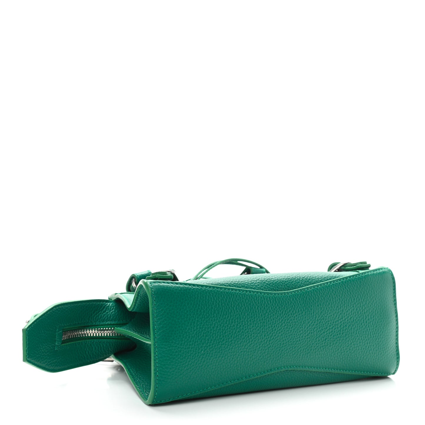 Grained Calfskin Neo Classic Silver Hardware Mini City Jade