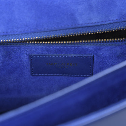 Saint Laurent Calfskin Classic Y Satchel Royal Blue 5 of 10