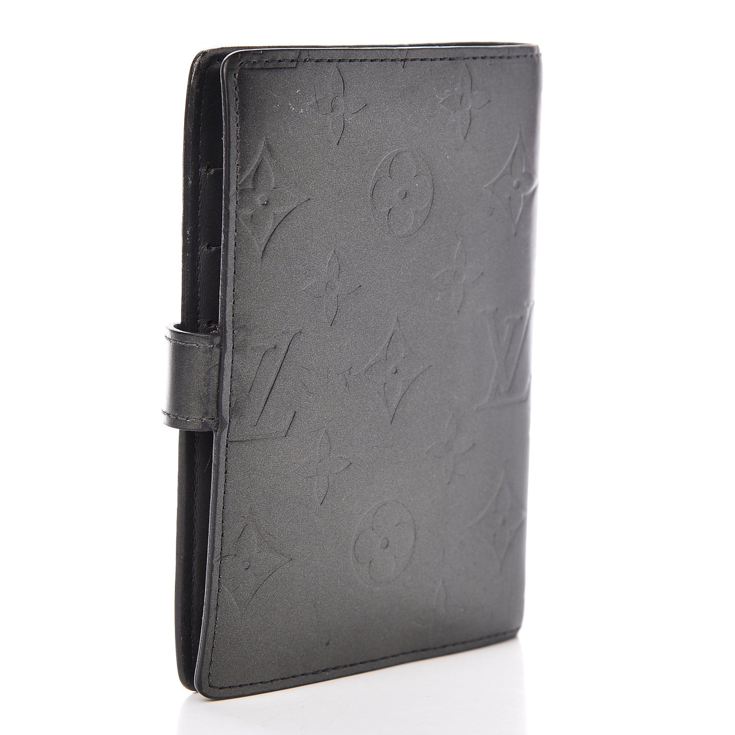 Mat Monogram Small Ring Agenda Cover Black
