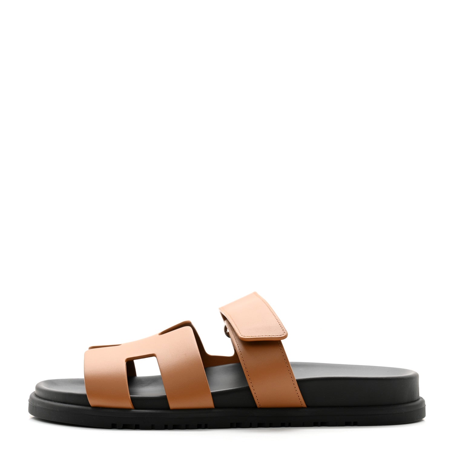 Hermes Calfskin Womens Chypre Sandals 38 Gold 1 of 10