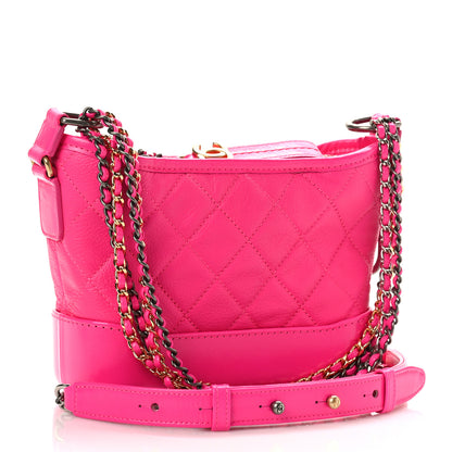 Chanel Goatskin Quilted Small Gabrielle Hobo Pink 2 of 9