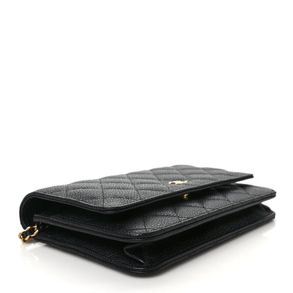 Chanel Caviar Quilted Wallet on Chain WOC Black 4 of 9