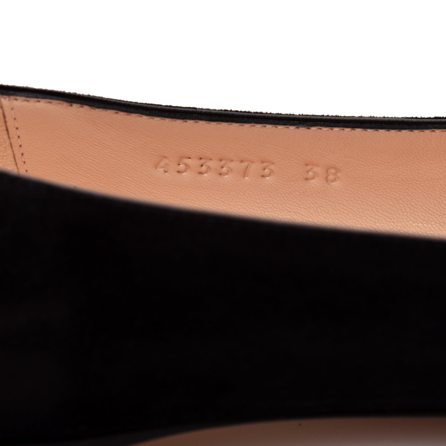 Kid Scamosciato GG Marmont Fringe Flats 38 Black