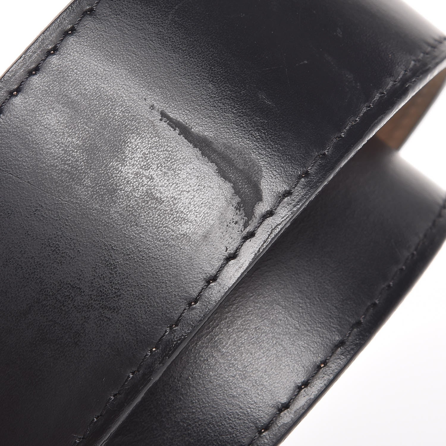 Louis Vuitton Calfskin Jeans Belt 100 40 Black 4 of 11
