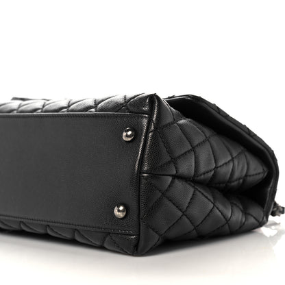Chanel Caviar Lizard Quilted Small Coco Handle Flap Black 11 of 13