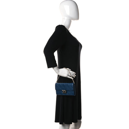 Christian Dior Lambskin Cannage Miss Dior Chain Wallet Navy 2 of 12