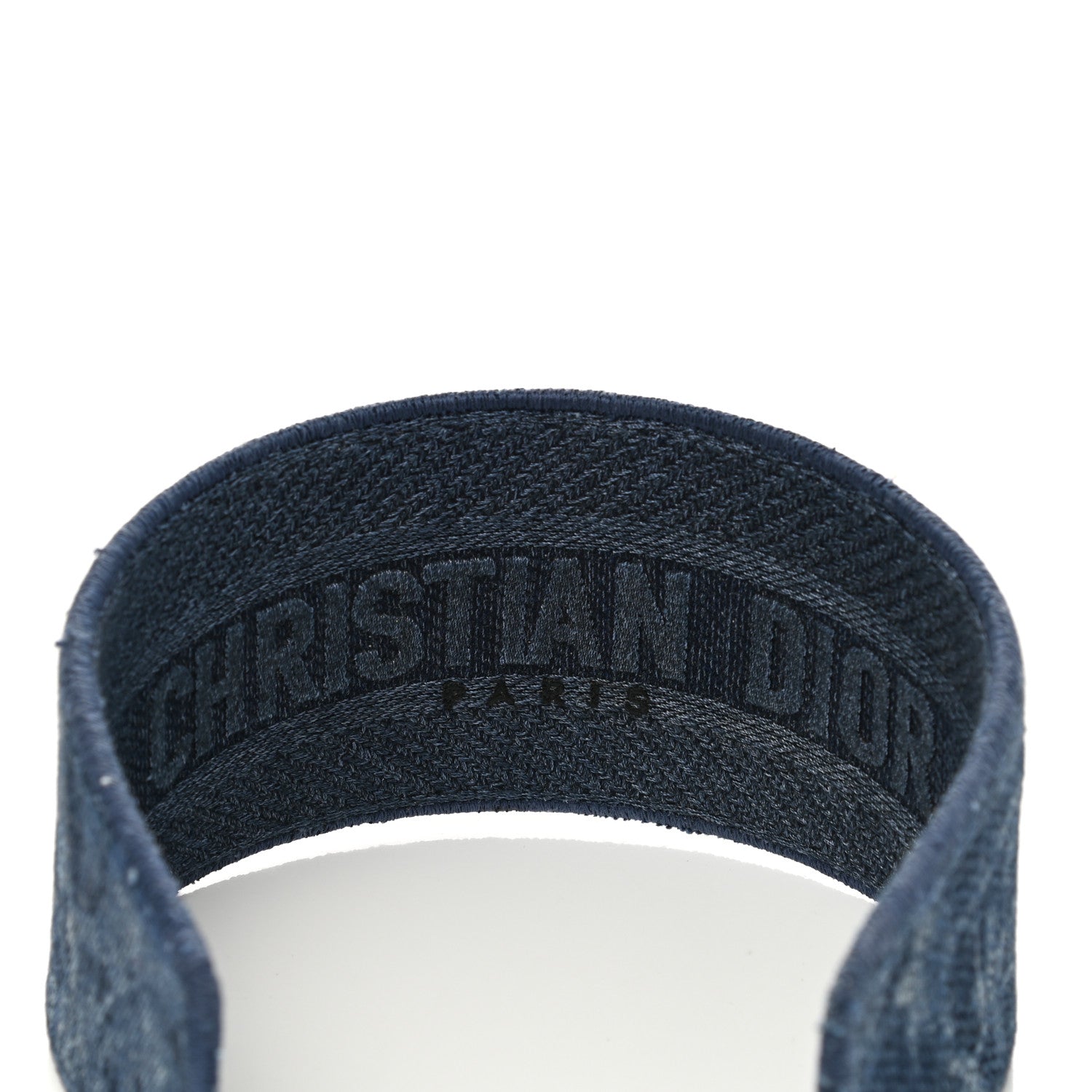 Christian Dior Denim Flowers Embroidered Headband Blue 7 of 8