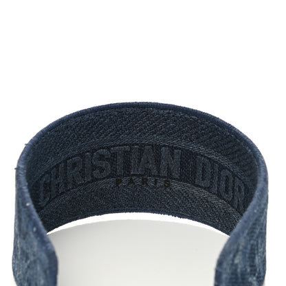 Christian Dior Denim Flowers Embroidered Headband Blue 7 of 8