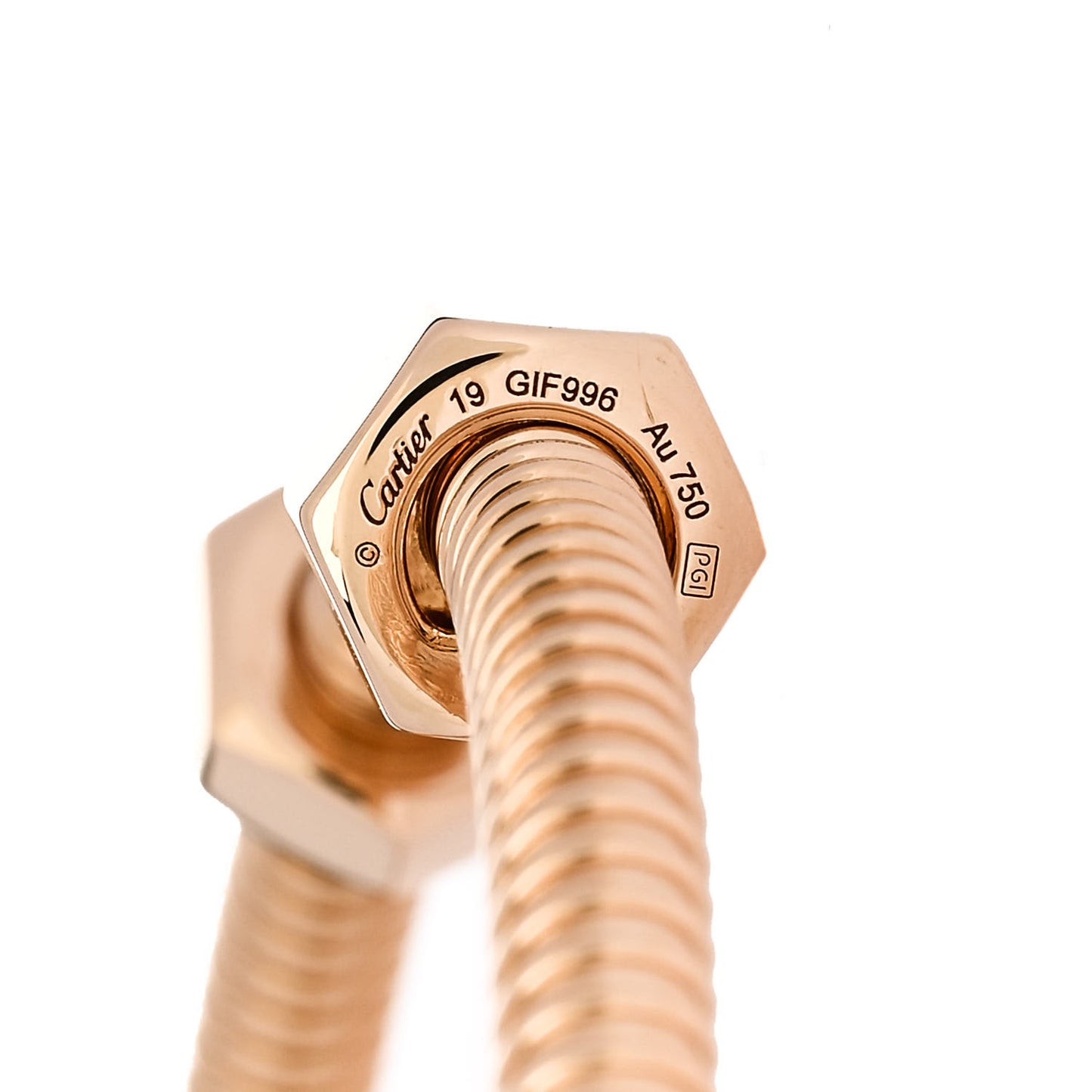 18K Pink Gold Ecrou de Cartier Bracelet 19