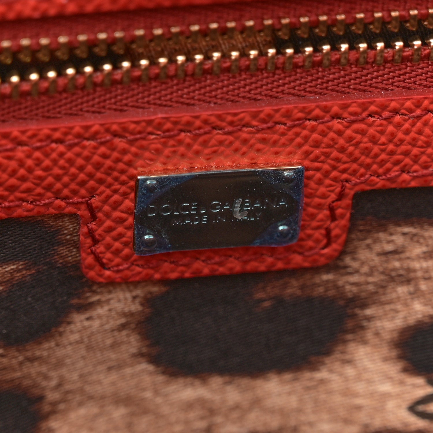 Dolce & Gabbana Dauphine Miss Sicily Double Zip Satchel Rosso Arancio 6 of 10