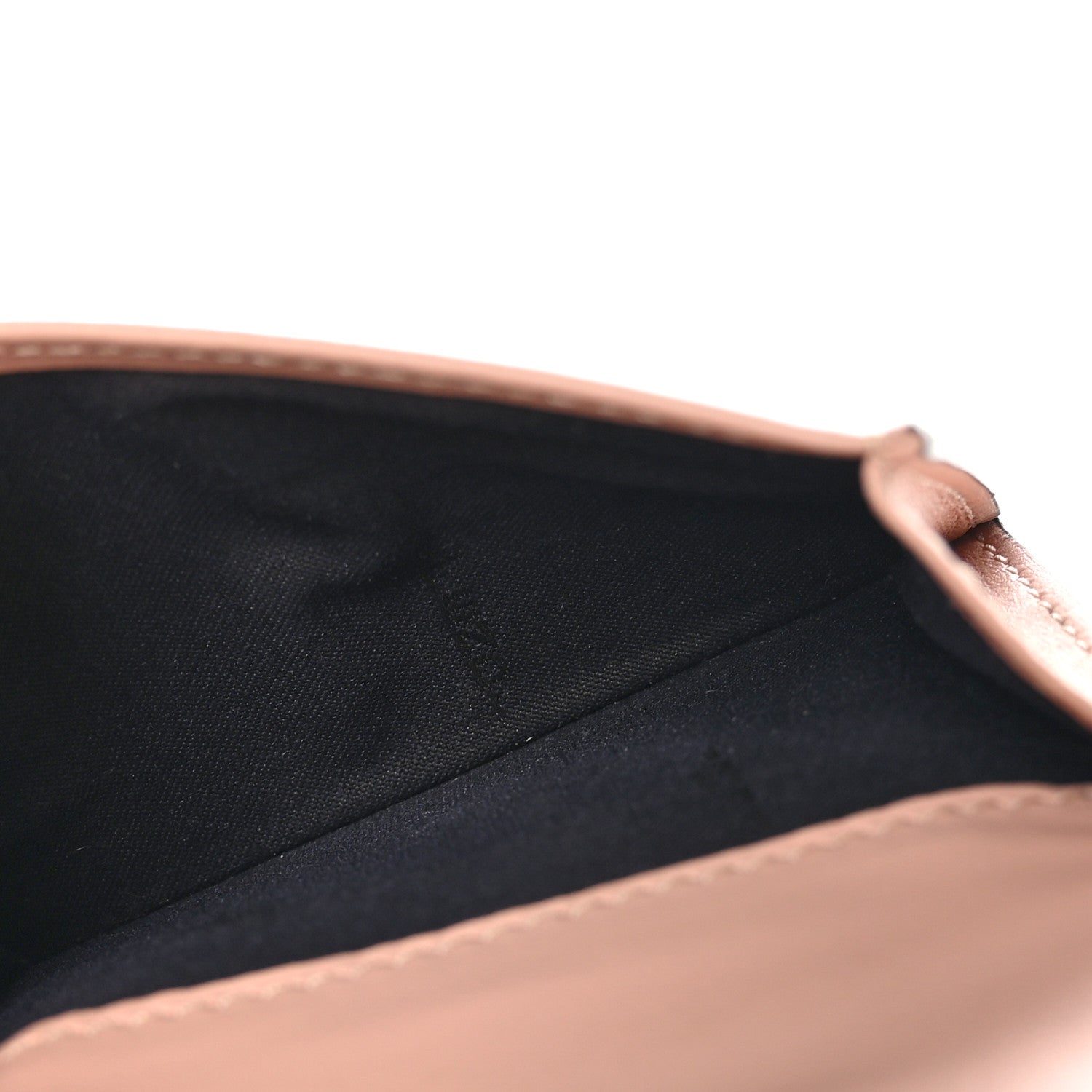 Fendi Vitello Kyoto Metal Fendi Roma Logo Micro Trifold Wallet with Chain Light Rose 6 of 7