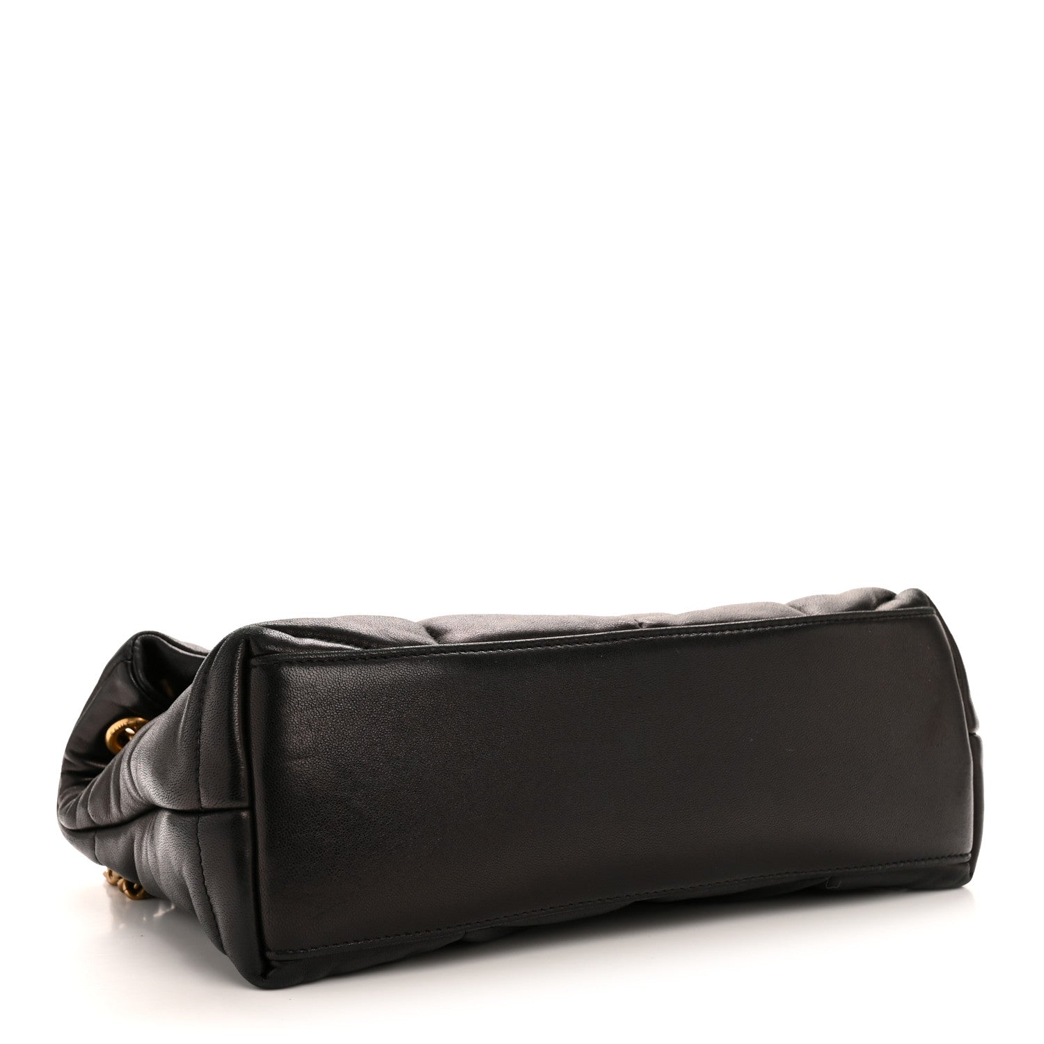 Saint Laurent Lambskin Quilted Small Loulou Puffer Monogram Chain Satchel Black 4 of 13