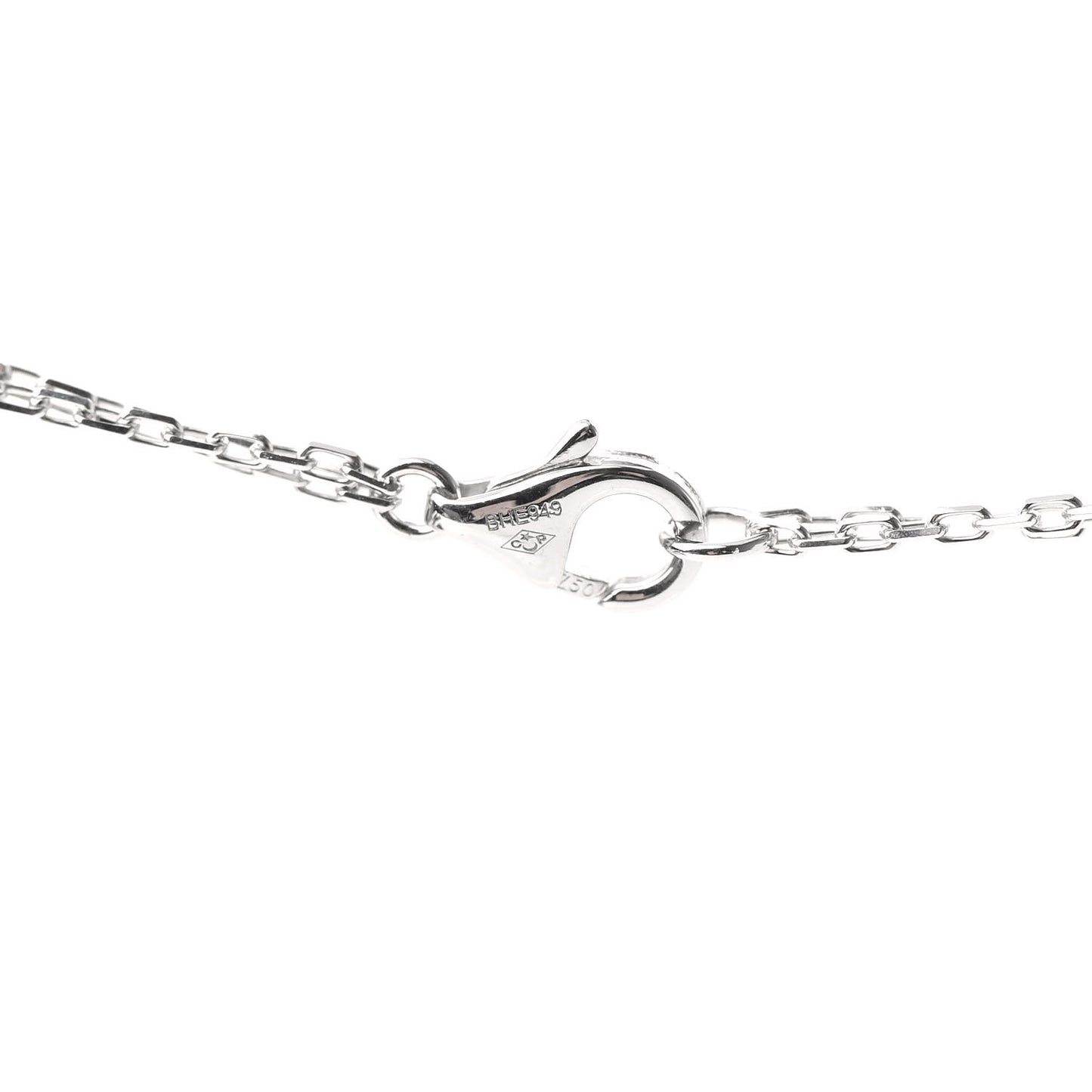 18K White Gold 2 Diamond LOVE Necklace