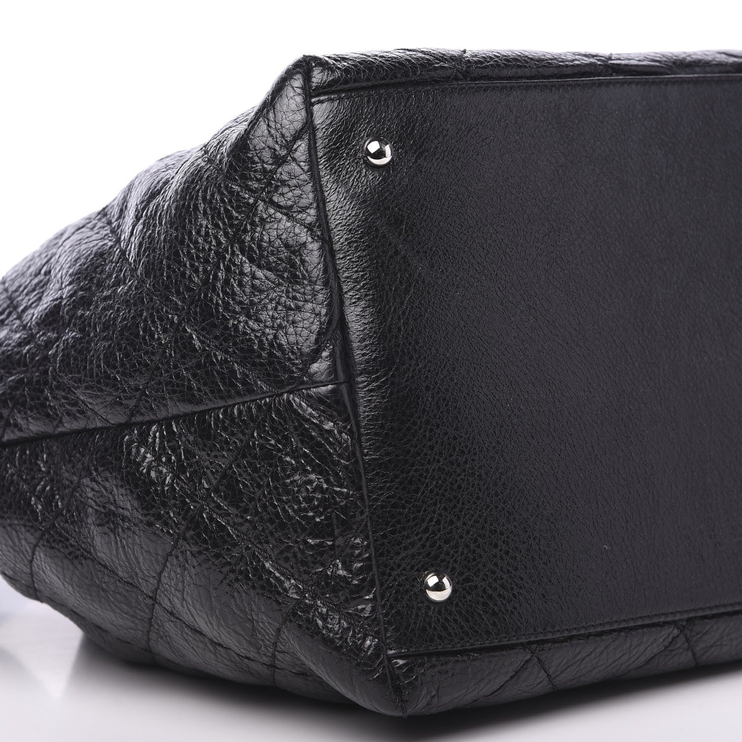 Chanel Glazed Calfskin On The Road Drawstring Tote Black 7 of 9