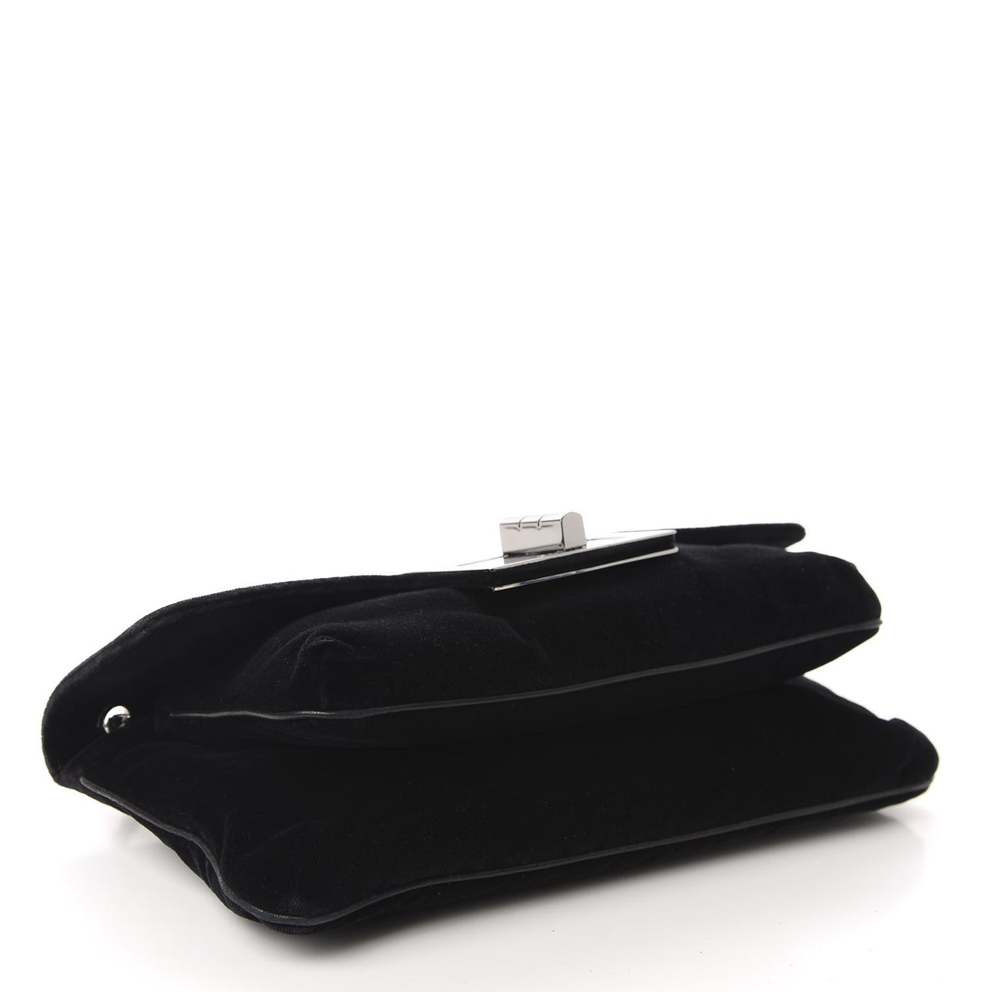 Velvet Small Mademoiselle Flap Black