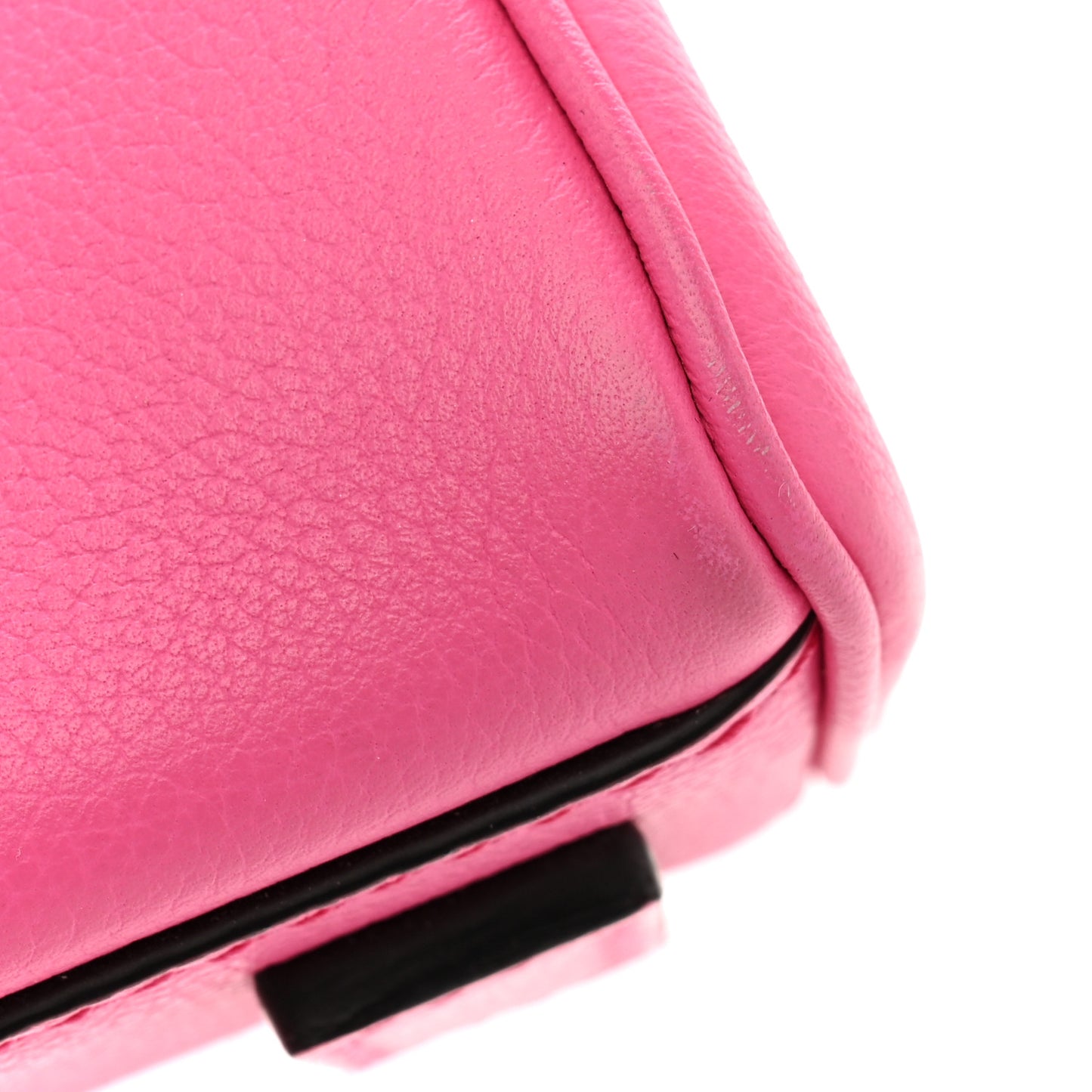 Grained Calfskin Small La Medusa Top Handle Bag Fuchsia