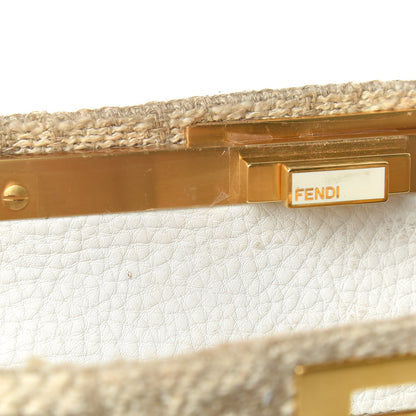 Fendi Corda Zucca Large Peekaboo Iconic Satchel White 17 of 17