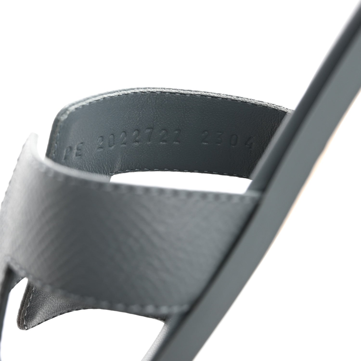Hermes Epsom Oran Sandals 37.5 Gris Antarctique 9 of 10