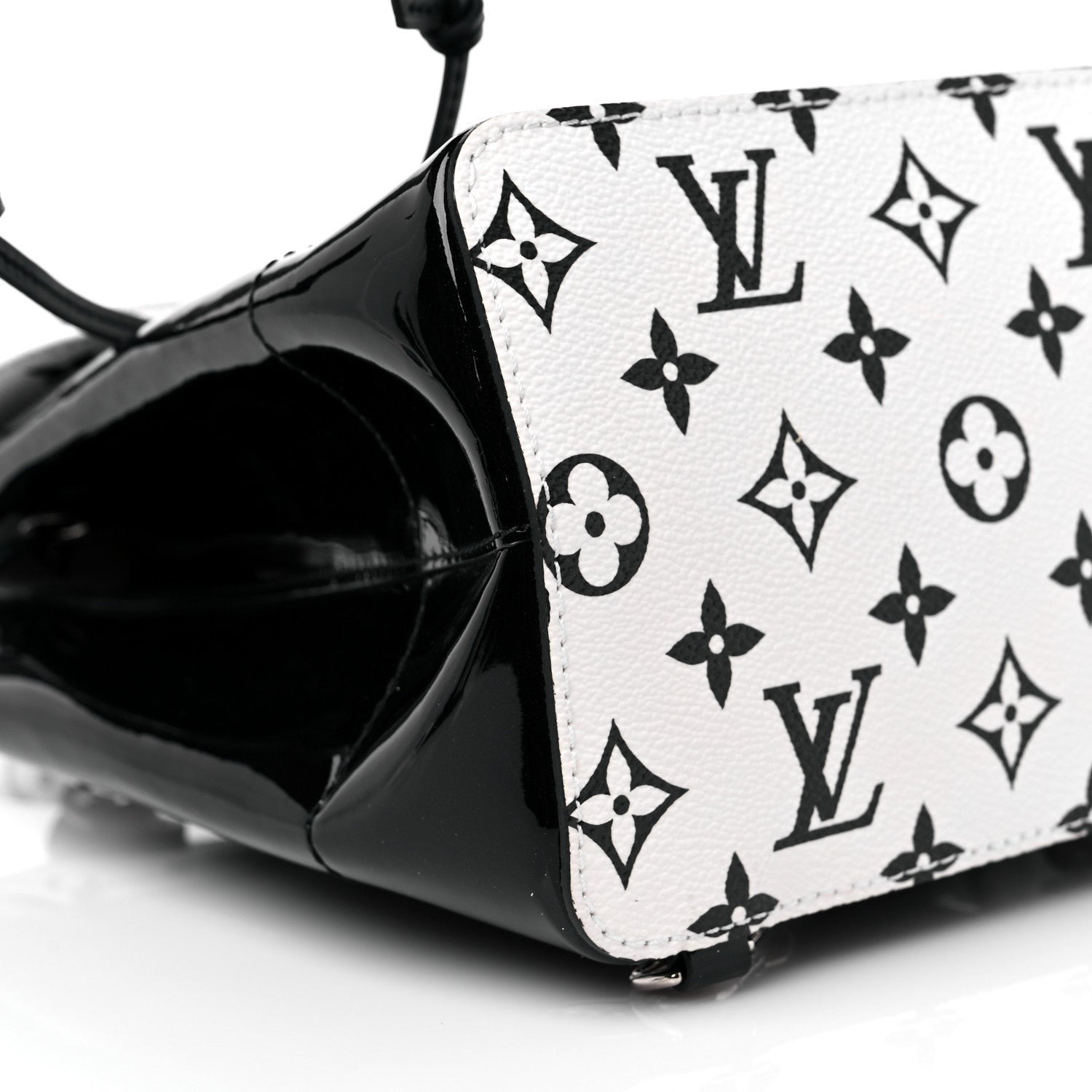 Louis Vuitton Patent Monogram Hot Springs Backpack Black White 7 of 9