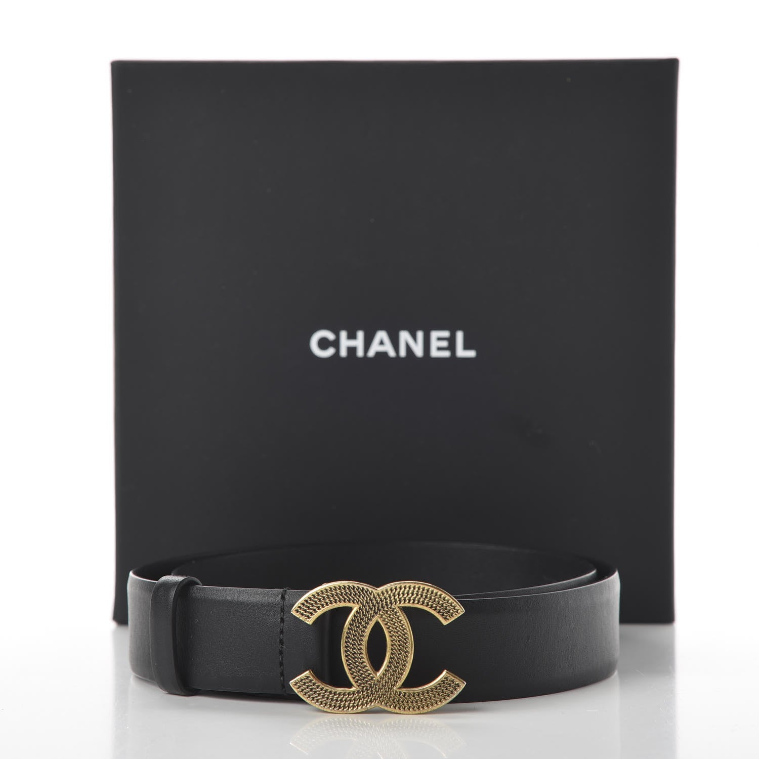 Chanel Calfskin CC Chain Belt 75 30 Black 6 of 6