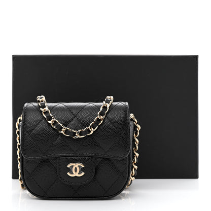 Chanel Caviar Quilted Mini Clutch With Chain Black 12 of 12