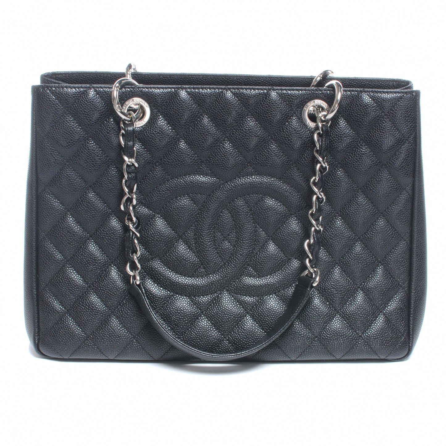 Caviar Quilted Grand Shopping Tote GST Black