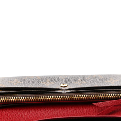 Louis Vuitton Monogram Emilie Wallet Red 10 of 10