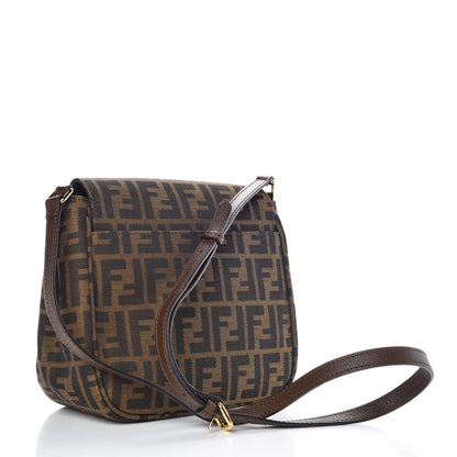 Fendi Zucca Vitello Artic Small Messenger Bag Tobacco Castagna 3 of 7