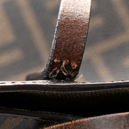 Fendi Zucca Spalmati Medium Roll Tote Tobacco Moro 13 of 17