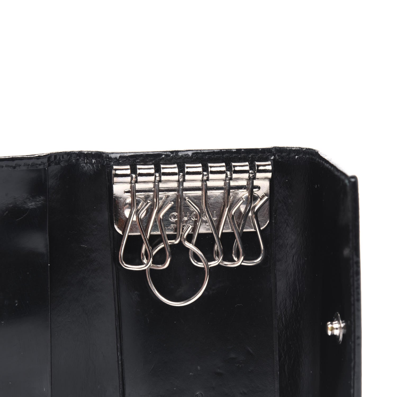 Gucci Patent 6 Key Holder Case Black 4 of 7