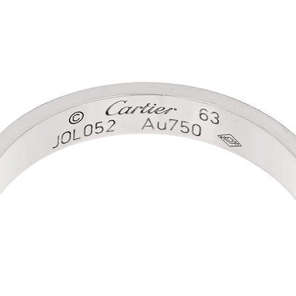 Cartier 18K White Gold 3.5mm LOVE Wedding Band Ring 63 10.25 4 of 5