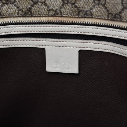 Gucci GG Supreme Monogram Medium Zippered Shopping Tote Off White 8 of 11