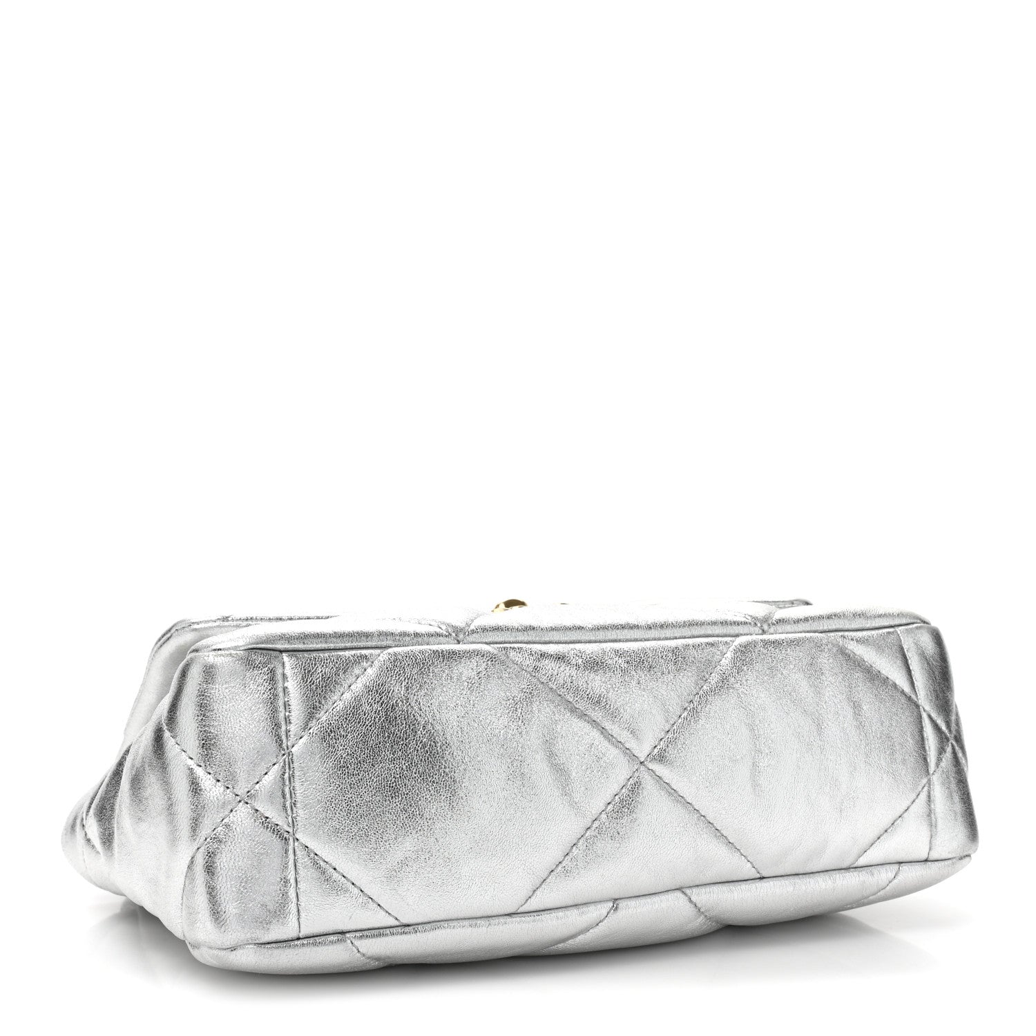 Chanel Metallic Lambskin Quilted Medium 19 Flap Silver 3 of 9
