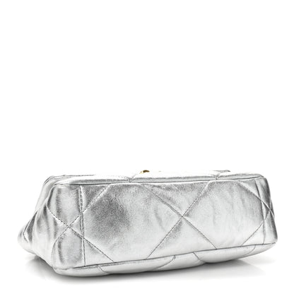 Chanel Metallic Lambskin Quilted Medium 19 Flap Silver 3 of 9